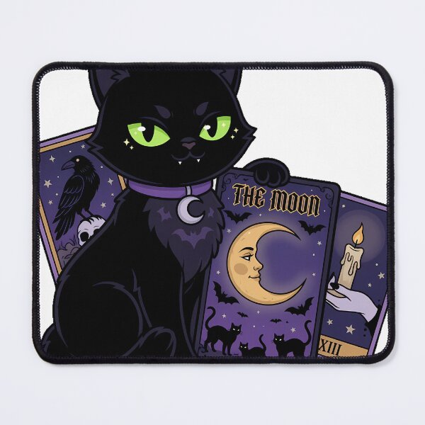 Item preview, Black Cat with Tarot Cards designed and sold by IllumeInk.