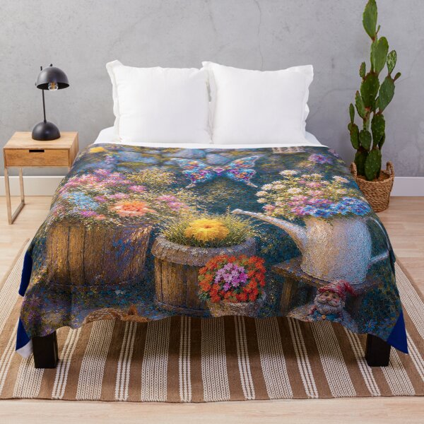 Item preview, FLOWERS BLESS THE BLUE WALL designed and sold by RiverDeeDesigns.