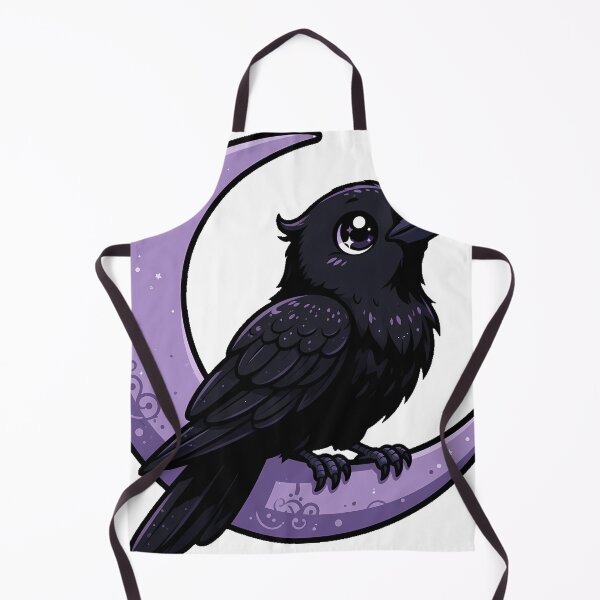 Item preview, Cuervo con luna creciente designed and sold by IllumeInk.