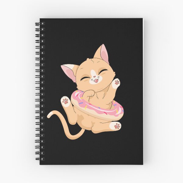 Item preview, Cute Ginger Cat in Pink Donut Float designed and sold by MojaDoodles.
