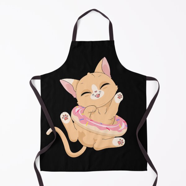 Item preview, Cute Ginger Cat in Pink Donut Float designed and sold by MojaDoodles.