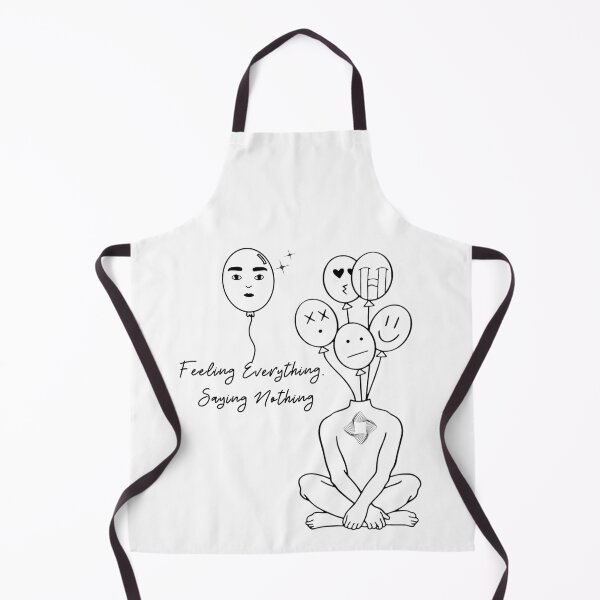 Item preview, Feeling Everything Saying Nothing | Minimalist Mental Health Line Art designed and sold by waikibi ⭐⭐⭐⭐.