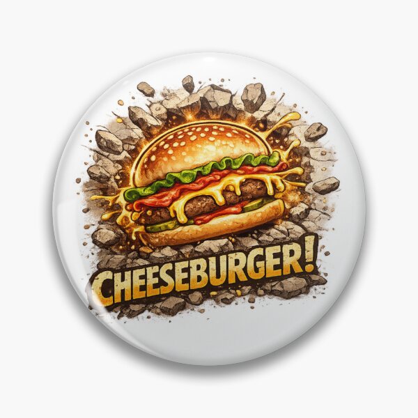 Item preview, Cheeseburger: Rock Explosion Stone Impact Dramatic Burger designed and sold by irfanshikh.