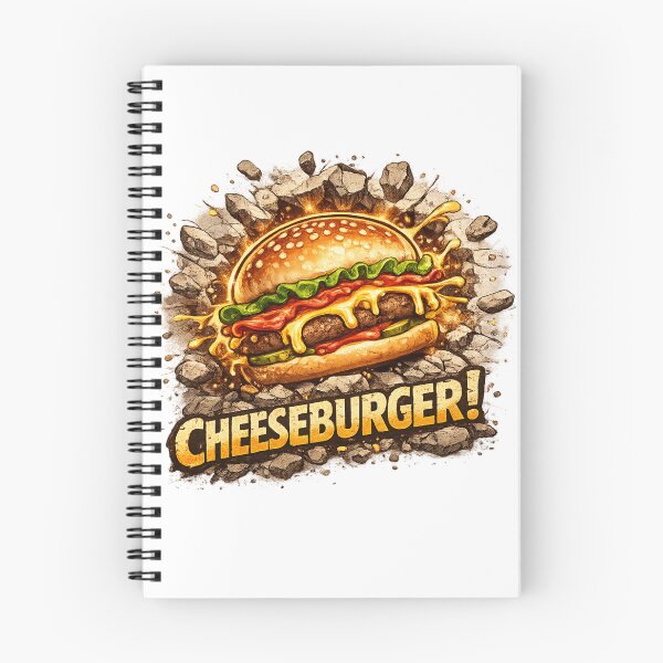 Item preview, Cheeseburger: Rock Explosion Stone Impact Dramatic Burger designed and sold by irfanshikh.