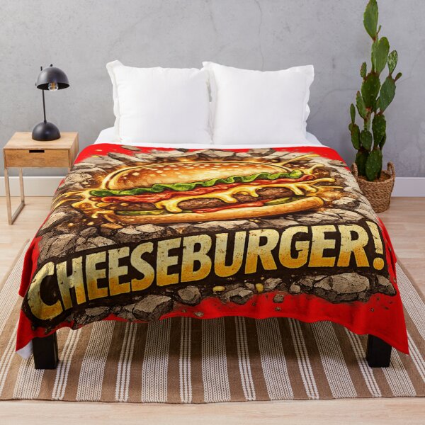 Item preview, Cheeseburger: Rock Explosion Stone Impact Dramatic Burger designed and sold by irfanshikh.
