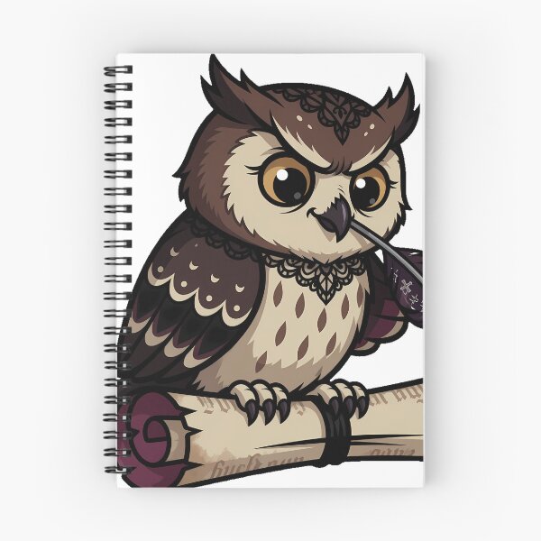 Item preview, Owl with Quill and Scroll designed and sold by IllumeInk.