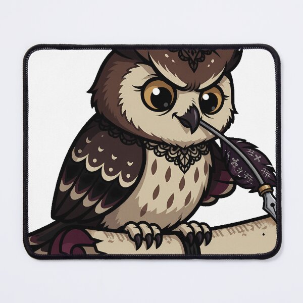 Item preview, Owl with Quill and Scroll designed and sold by IllumeInk.