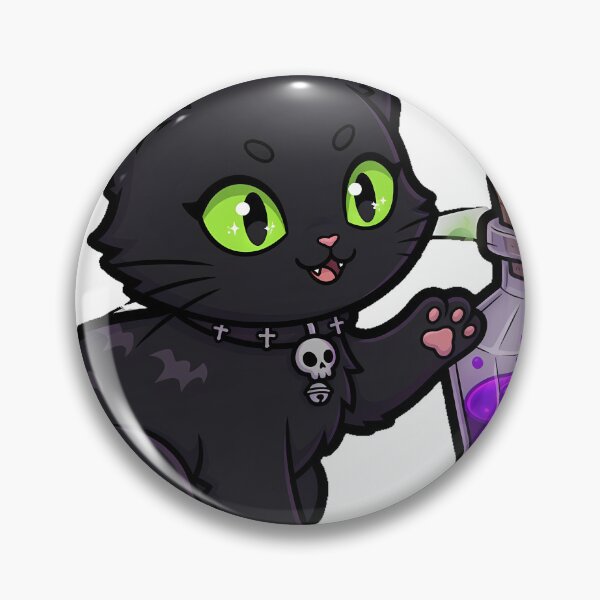 Item preview, Black Cat with Potion Vial designed and sold by IllumeInk.