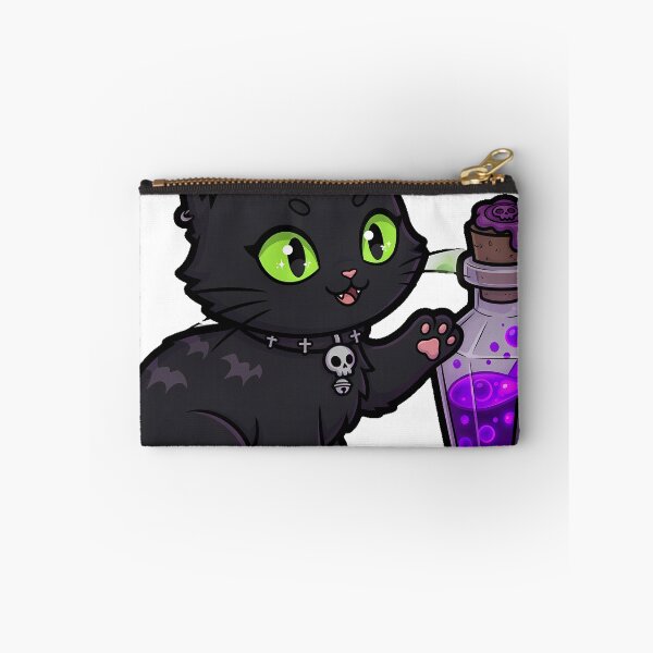 Item preview, Black Cat with Potion Vial designed and sold by IllumeInk.
