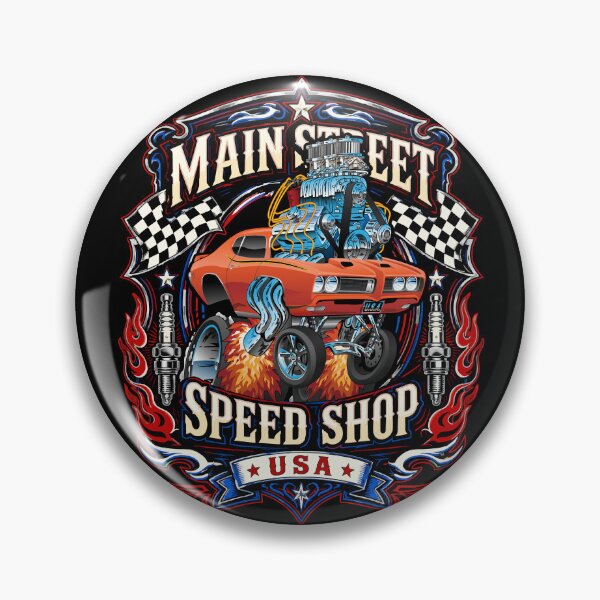 Item preview, Main Street Speed Shop USA Hotrod Muscle Car Design designed and sold by hobrath.