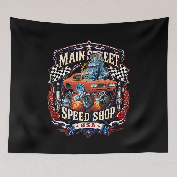 Item preview, Main Street Speed Shop USA Hotrod Muscle Car Design designed and sold by hobrath.