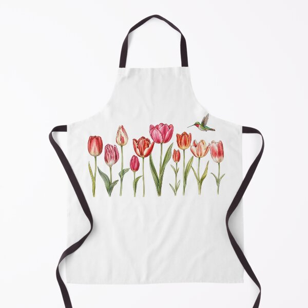 Item preview, Colorful Tulip Garden Hummingbird Botanical Spring Flower Lover designed and sold by Moizento.