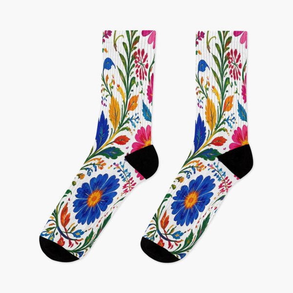 Item preview, Vibrant Mexican Folk Floral Seamless Pattern designed and sold by lavanya11.