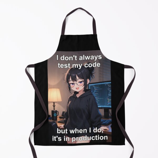 Item preview, I Don't Always Test My Code - But When I Do It's In Production | Anime Linux Girl designed and sold by Amber Sky Creations.