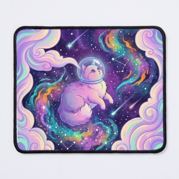 Item preview, Cute Cosmic Space Cat and Dog Moon Aesthetic Poster designed and sold by littleearty.