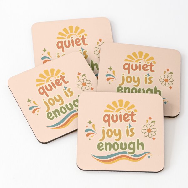 Item preview, Quiet Joy Is Enough – Spiritual Self Care Quote Artwork designed and sold by CosmicQuietStudio.
