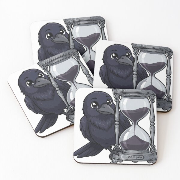 Item preview, Raven with Hourglass designed and sold by IllumeInk.