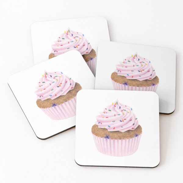 Item preview, Cute Pink Watercolor Cupcake designed and sold by dpesheva-art.