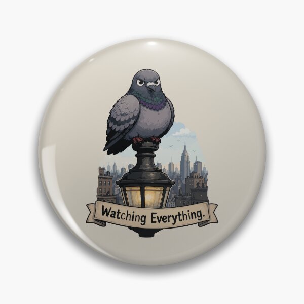 Item preview, Watching Everything Funny Pigeon Sticker City Bird Urban Wildlife Gift designed and sold by SimplePoDesign.