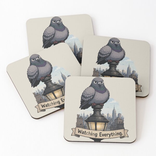Item preview, Watching Everything Funny Pigeon Sticker City Bird Urban Wildlife Gift designed and sold by SimplePoDesign.