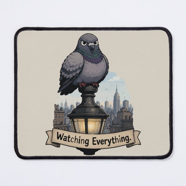 Item preview, Watching Everything Funny Pigeon Sticker City Bird Urban Wildlife Gift designed and sold by SimplePoDesign.