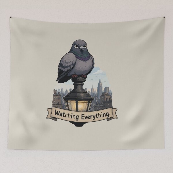 Item preview, Watching Everything Funny Pigeon Sticker City Bird Urban Wildlife Gift designed and sold by SimplePoDesign.