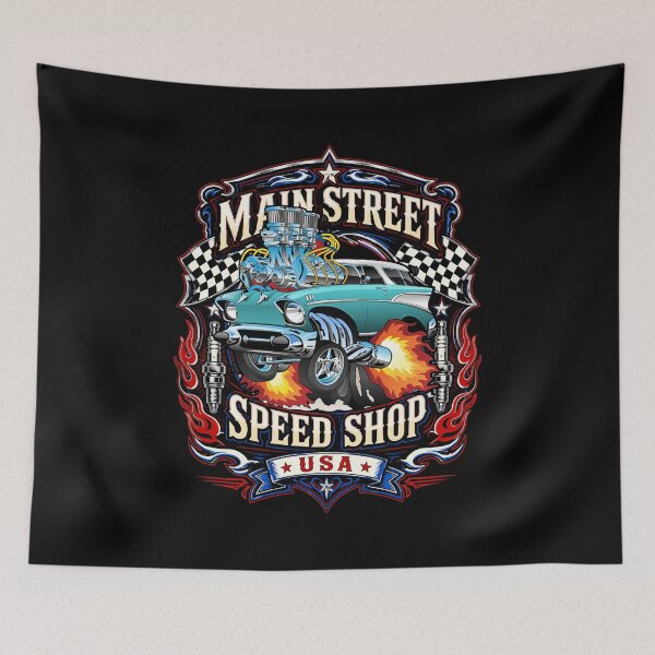 Item preview, Main Street Speed Shop USA Hotrod Muscle Car Design designed and sold by hobrath.