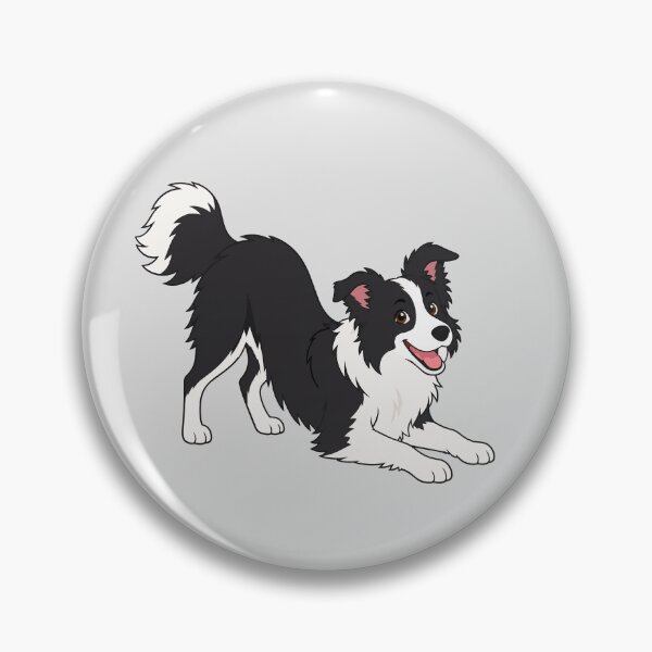 Item preview, Cheerful cartoon style image of a happy border collie  designed and sold by Stef Ringoot, cartoons and illustrations.