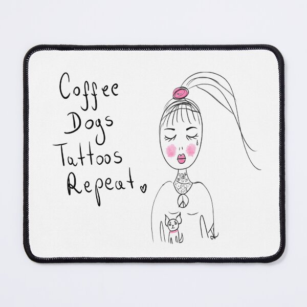Item preview, coffee, dogs, tattoo repeat designed and sold by Kasia1987t.