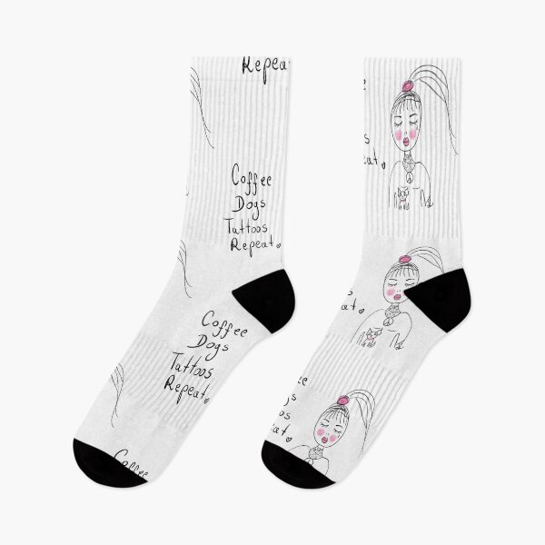 Item preview, coffee, dogs, tattoo repeat designed and sold by Kasia1987t.