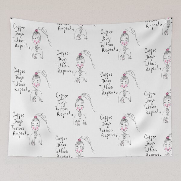 Item preview, coffee, dogs, tattoo repeat designed and sold by Kasia1987t.