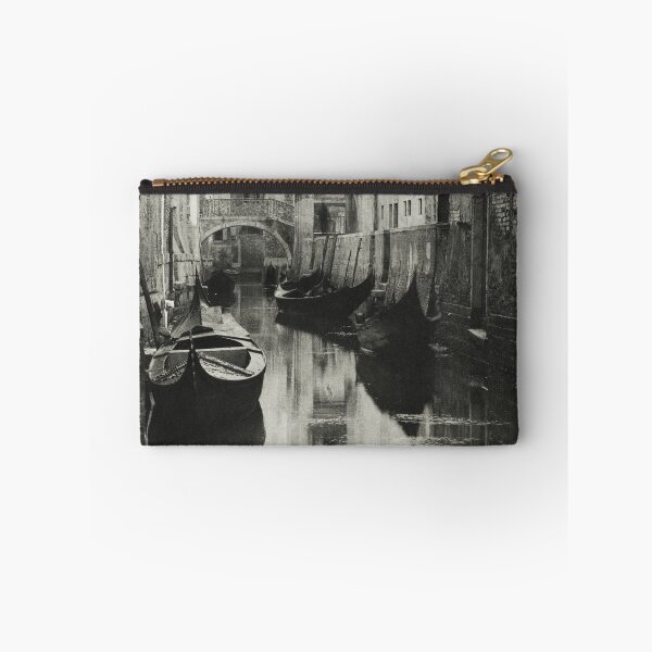 Item preview, 1894 Vintage A Venetian Canal black and white photographic landscape art print by Alfred Stieglit designed and sold by Astrid Arkhangelsky.