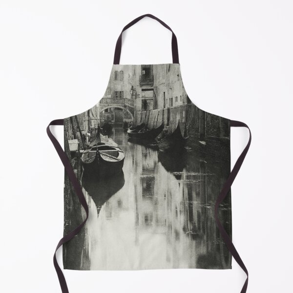 Item preview, 1894 Vintage A Venetian Canal black and white photographic landscape art print by Alfred Stieglit designed and sold by Astrid Arkhangelsky.