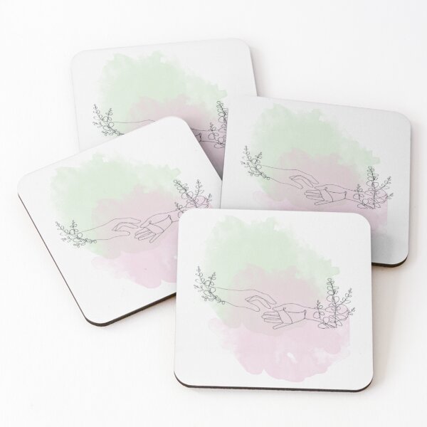 Item preview, Minimalist hands line art - Romantic boho love poster designed and sold by TheMinimalFrame.
