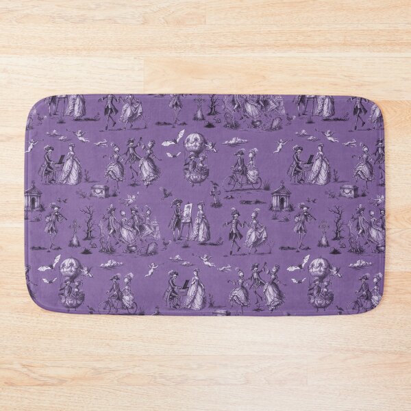 Item preview, DANSE MACABRE TOILE - AUBERGINE & IVORY ON DUSTY LAVENDER designed and sold by FISCHKANDI DESIGN STUDIO.