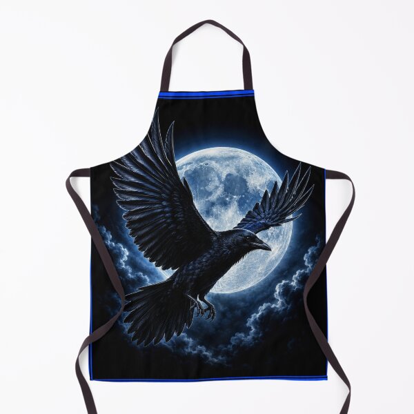 Item preview, Midnight Raven in Flight Under the Full Moon designed and sold by Witch Joseph.