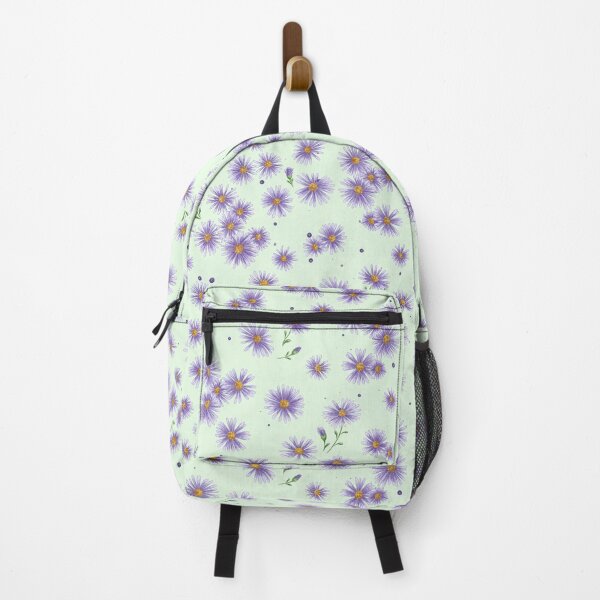 Item preview, Lama, no problem, purple Michaelmas daisies, lilac star-shaped flowers, daisies, wildflowers, floral pattern. designed and sold by ArtbySvetik.