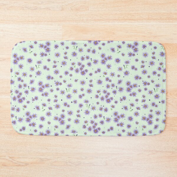 Item preview, Lama, no problem, purple Michaelmas daisies, lilac star-shaped flowers, daisies, wildflowers, floral pattern. designed and sold by ArtbySvetik.