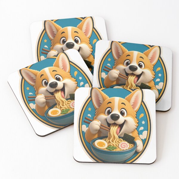 Item preview, Corgi Ramen Sticker    #foodiegift # designed and sold by mo-carnival.