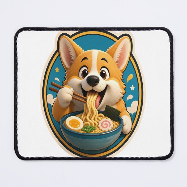 Item preview, Corgi Ramen Sticker #foodiegift # designed and sold by mo-carnival.