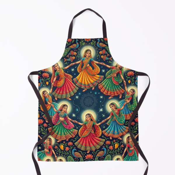 Item preview, Divine Raas: Luminous Gopis in Eternal Madhubani Dance designed and sold by krazzyremo.