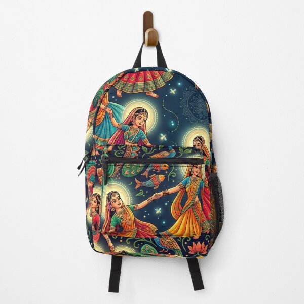 Item preview, Divine Raas: Luminous Gopis in Eternal Madhubani Dance designed and sold by krazzyremo.