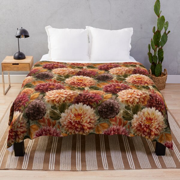 Item preview, Exotic Dahlias Print - Tropical Flower Pattern - Unique Gifts For Men designed and sold by RoyalStarsPatts.