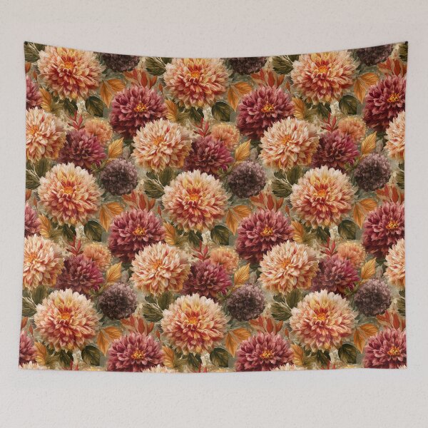 Item preview, Exotic Dahlias Print - Tropical Flower Pattern  - Unique Gifts For Men designed and sold by RoyalStarsPatts.