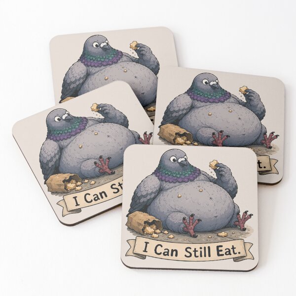 Item preview, Funny Fat Pigeon Sticker I Can Still Eat Bread Lover Bird Meme Gift designed and sold by SimplePoDesign.