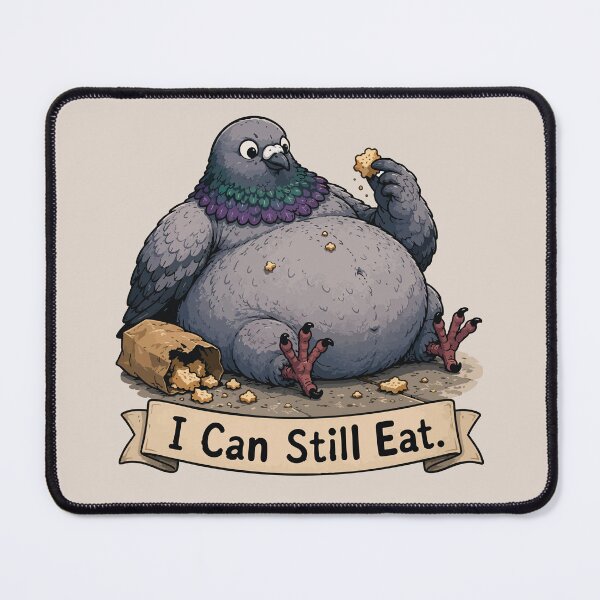 Item preview, Funny Fat Pigeon Sticker I Can Still Eat Bread Lover Bird Meme Gift designed and sold by SimplePoDesign.