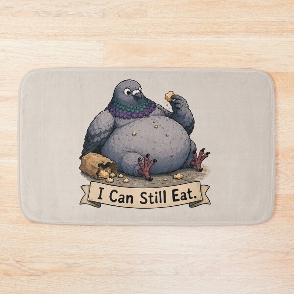 Item preview, Funny Fat Pigeon Sticker I Can Still Eat Bread Lover Bird Meme Gift designed and sold by SimplePoDesign.