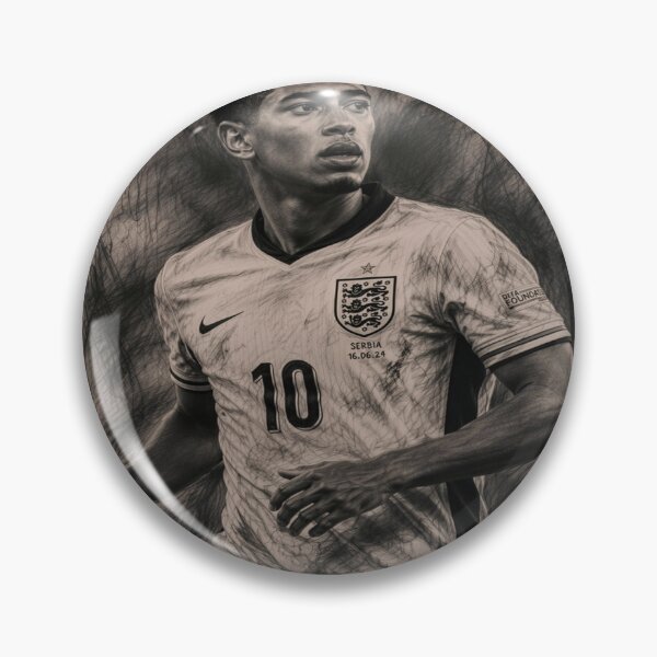 Item preview, Charcoal Football Legend Portrait – England No. 10 Inspired Artwork designed and sold by PoloPrintsUK.