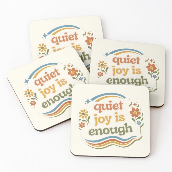 Item preview, Quiet Joy Is Enough – Inspirational Wellness Typography Design designed and sold by CosmicQuietStudio.