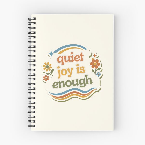 Item preview, Quiet Joy Is Enough – Inspirational Wellness Typography Design designed and sold by CosmicQuietLab.